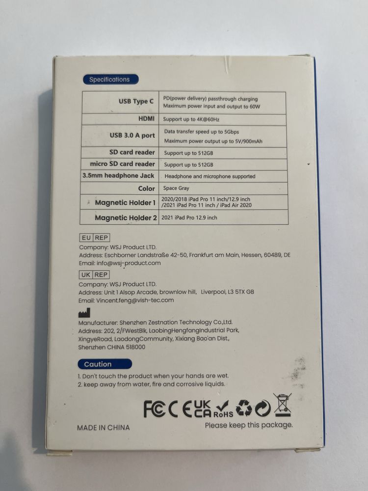 Przejściówka do iPada Pro koncentrator usb C hub