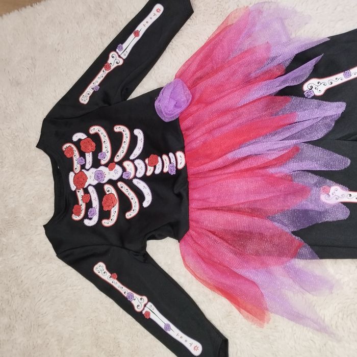 Костюм скелет девочка на хелоуин хеловин