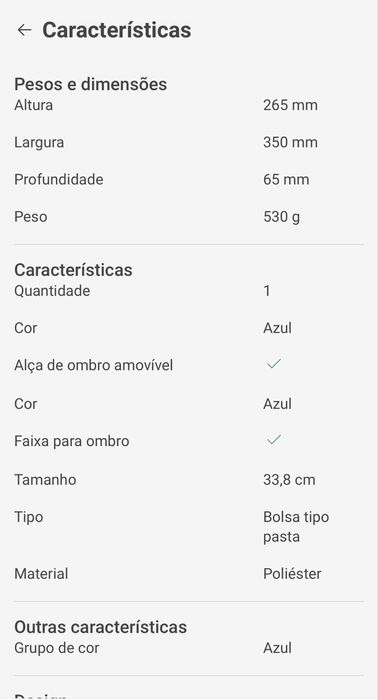 Mala computador Rivacase 8221.   13,3 azul