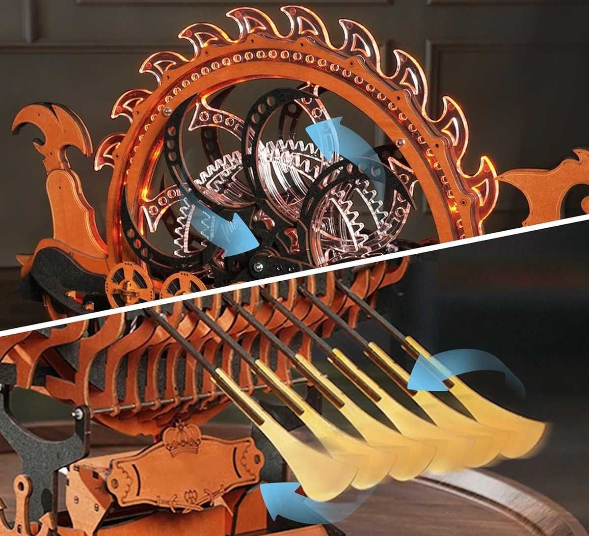 Drewniane Puzzle 3D Statek Wikingów ROKR Robotime Dragon Ship DIY