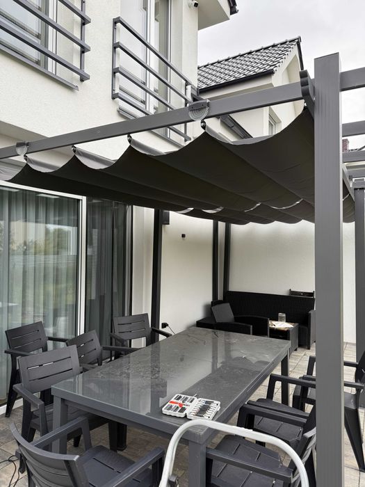 Pergola aluminiowa 3x6 Anatracyt Materiałowy Dach