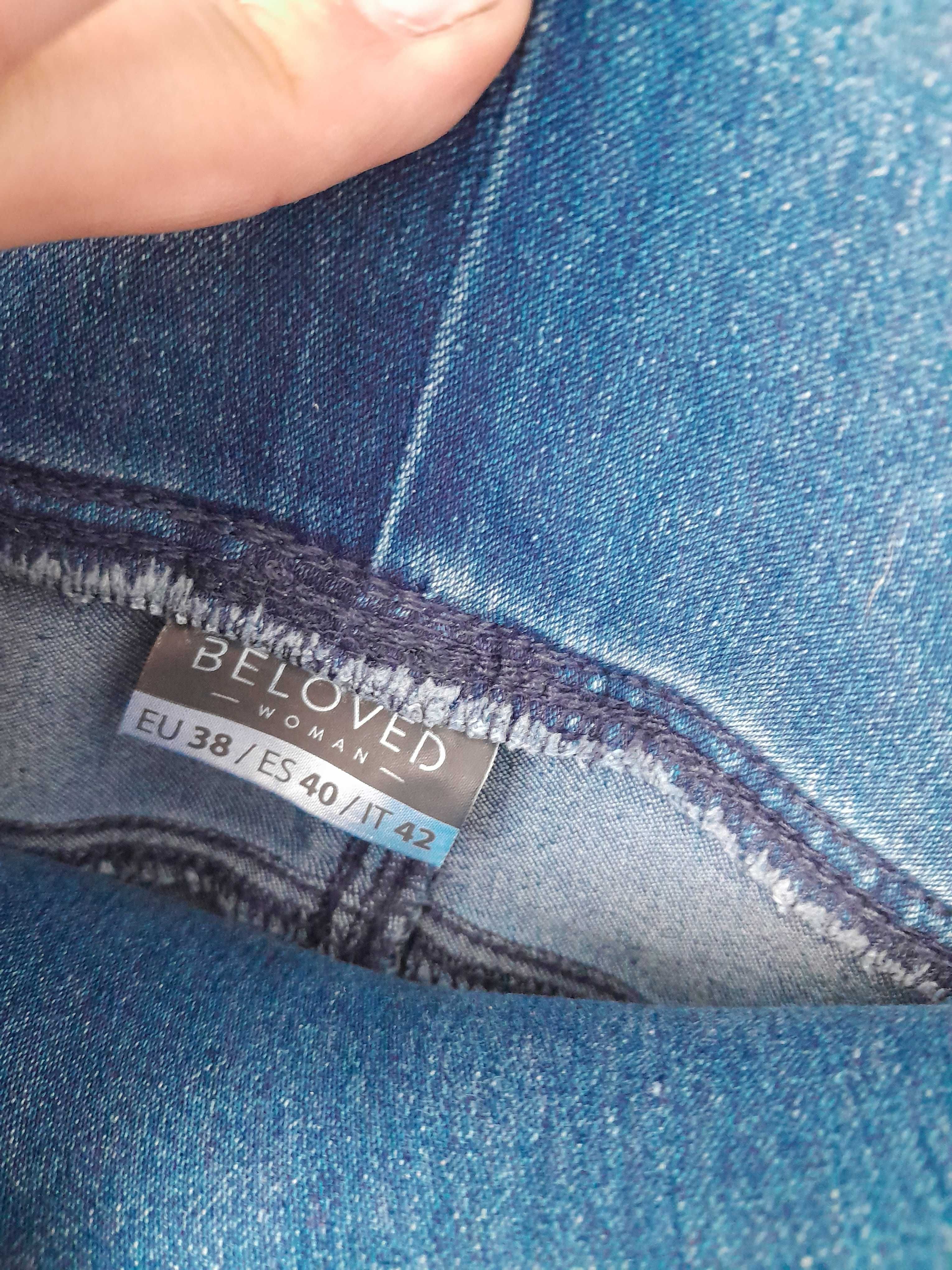Spodnie jeansy miękke na gumce