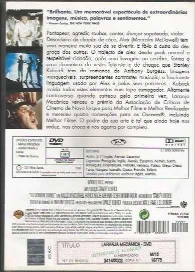 Laranja Mecânica (colecção Stanley Kubrick) (1971)