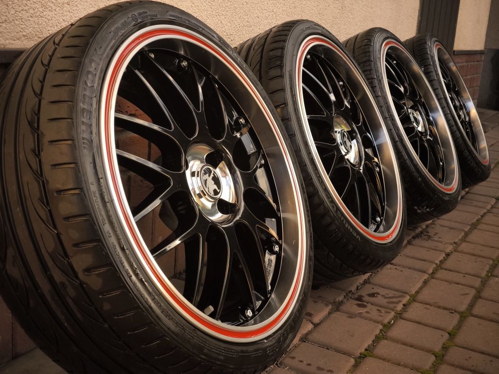 →Felgi+opony Platin RP6 Muskieter 18x7,5 4x108 ET18 Japan racing rh wh
