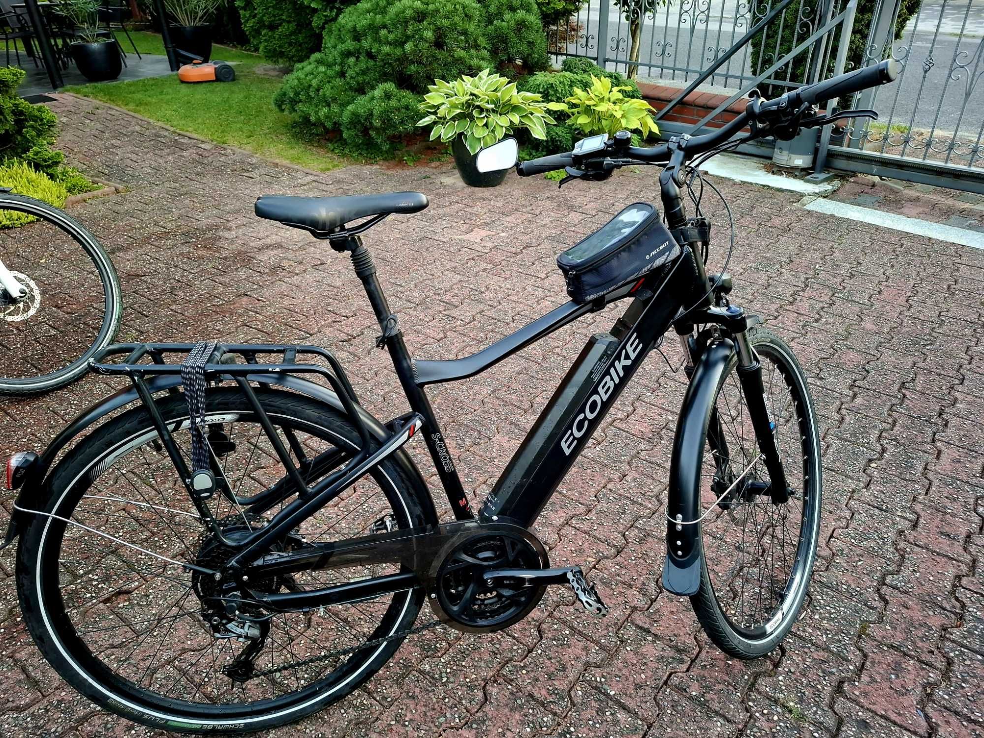 Rower elektryczny,Ecobike s-cross M 19-20, duża  pojemność baterii