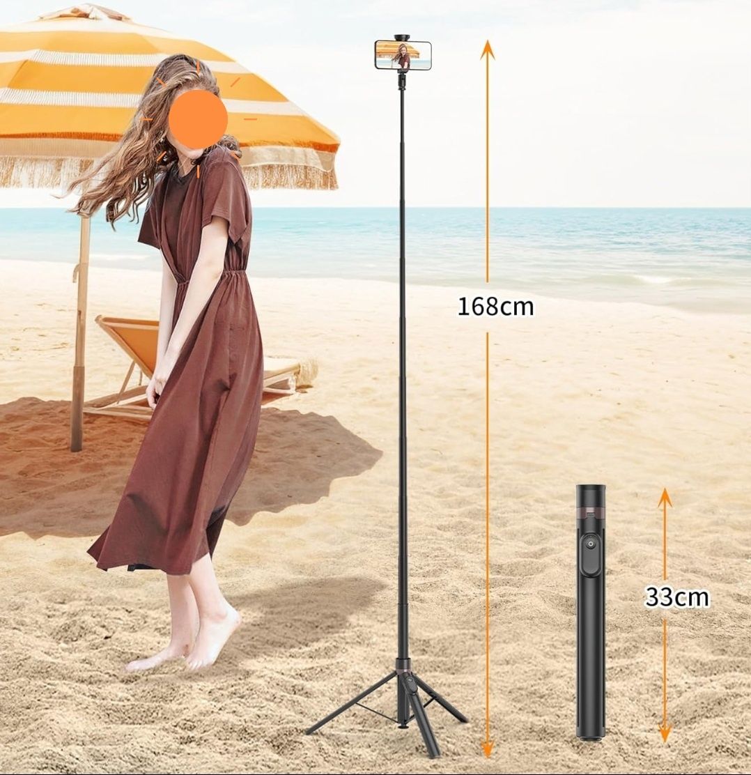 168 cm Selfie Stick z auto otwieraniem statyw do telefonu z pilotem