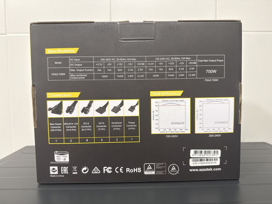 Fonte azza psaz 750w