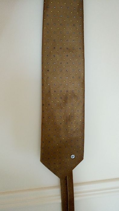 Oryginalny krawat VERSACE CLASSIC V2, odcień złotego, OKAZJA