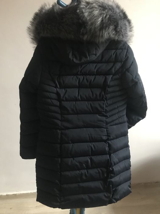 Kurtka ciepła GAROFF r. M 38 pikowana damska zimowa długa z kapturem