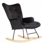 Fotel bujany MOSS czarny