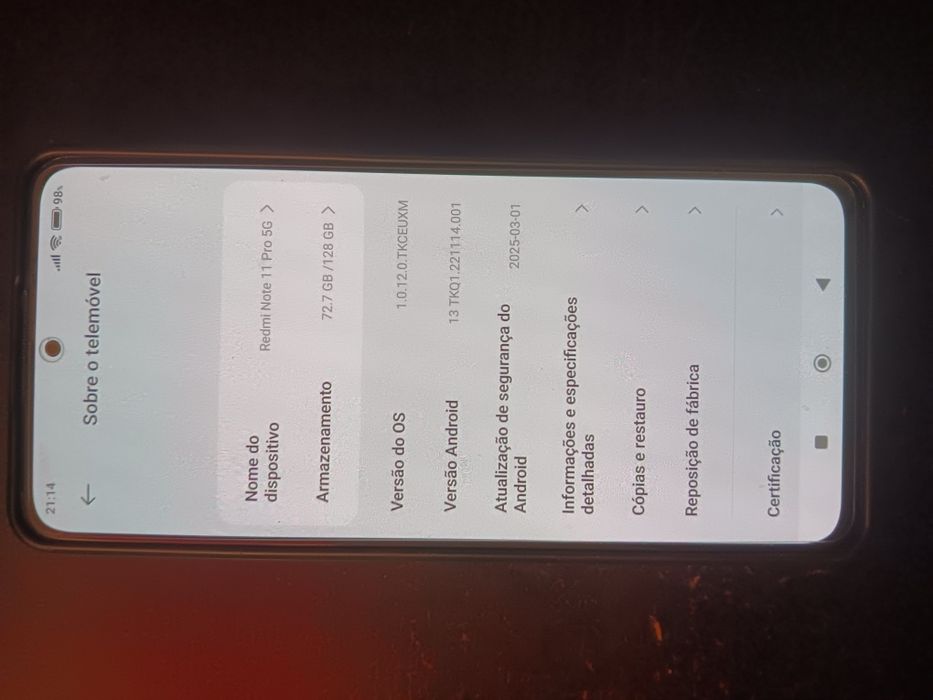 Redmi note 11  Pro 5G