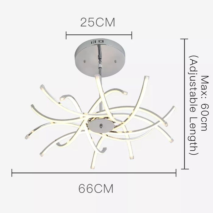 Nowoczesna lampa sufitowa LED żyrandol