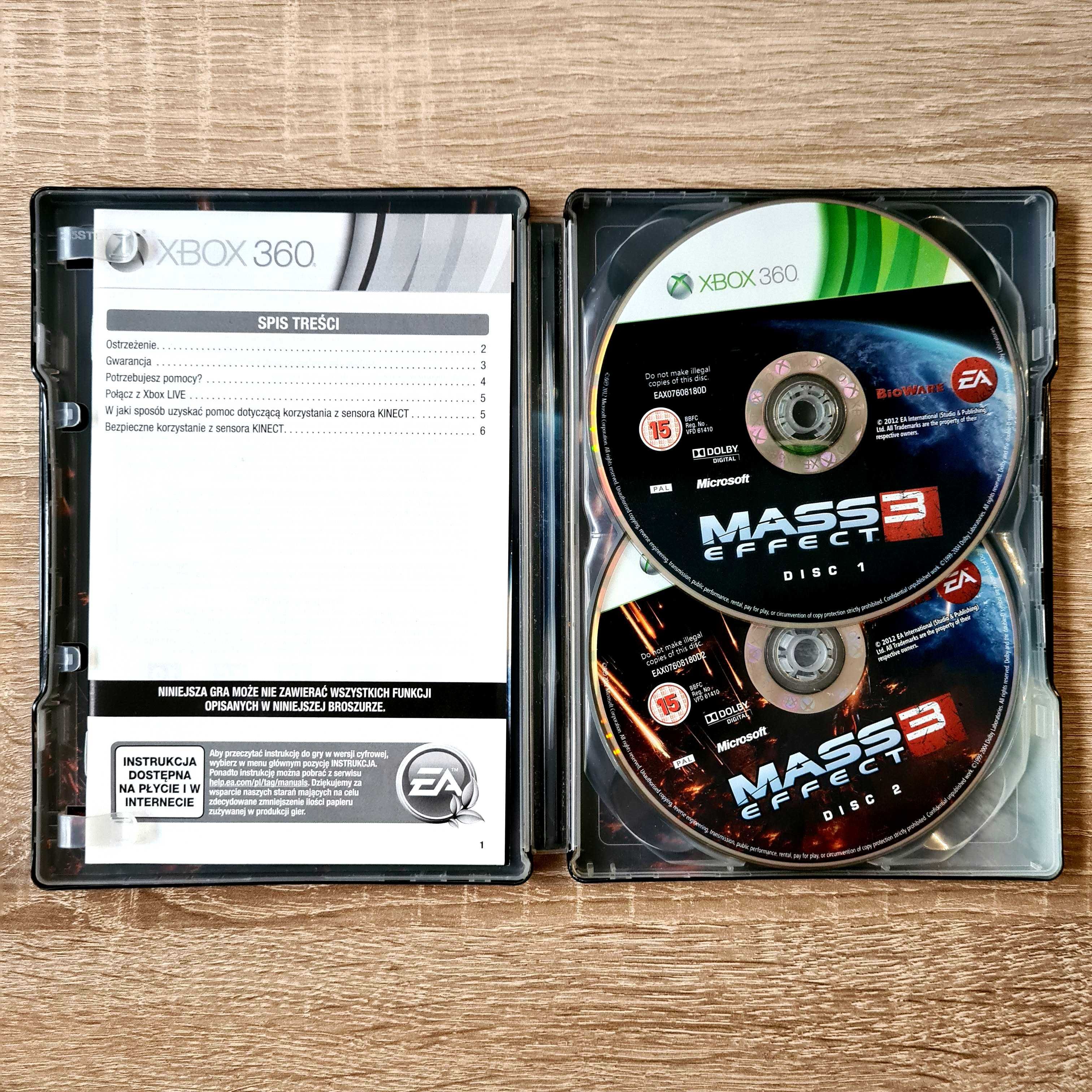 Mass Effect 3 PL Polskie Napisy Xbox 360 Steelbook