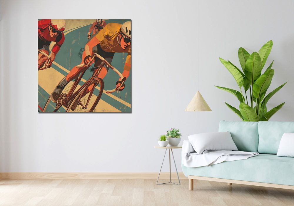 Obraz 100x100cm Kolarskie Perypetie