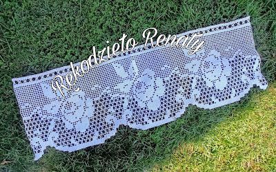 Zazdrostki,firanki na szydełku rękodzieło handmade