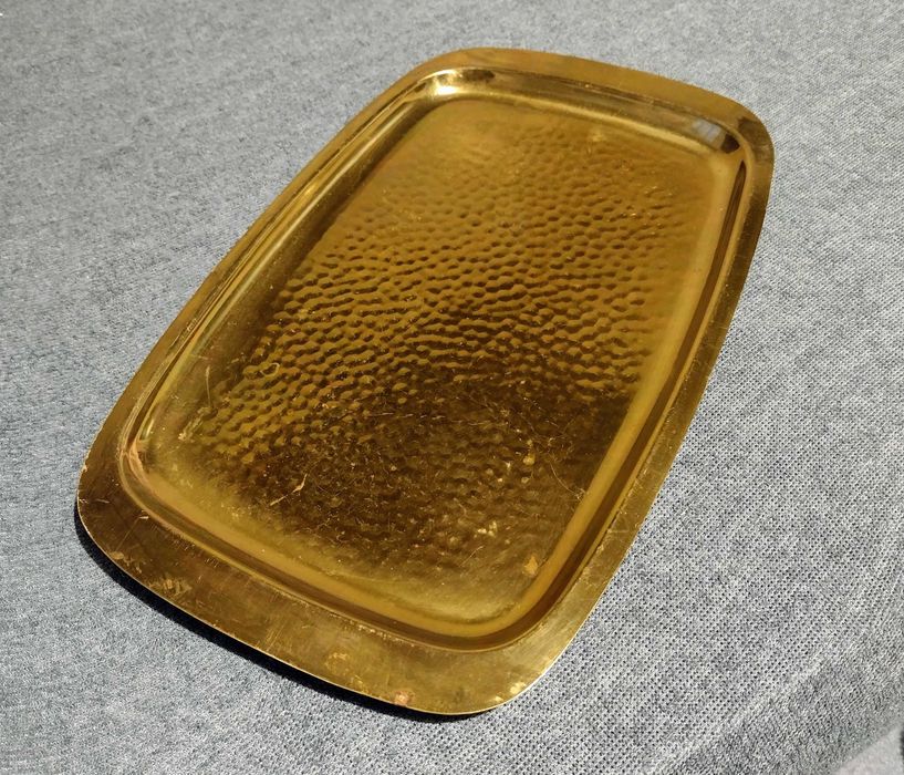 Taca mosiężna 35 x 21.7 cm Ładna