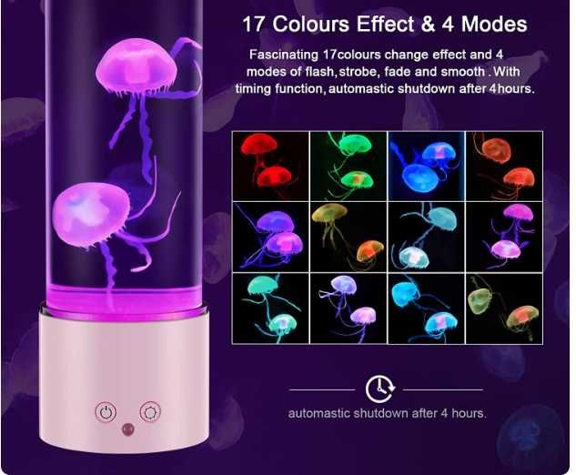 Lampka LED  nocna z meduzami JELLYFISH