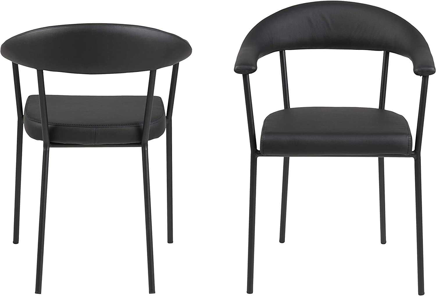 AC Desing krzesło 2 szt nowoczesne czarne
