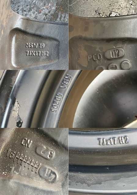 Koła zimowe felgi czarne + opony Michelin MSW OZ 225/50 R17 4szt Audi