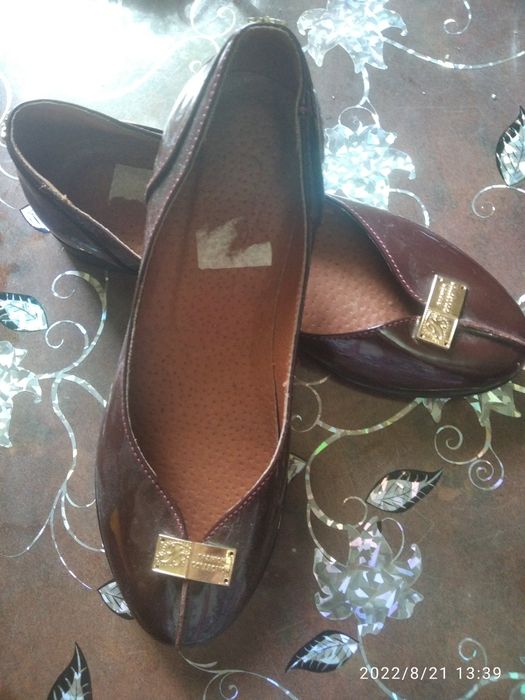 Кожані балетки лаковані