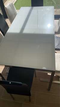 Mesa de Jantar Torsby vidro branco