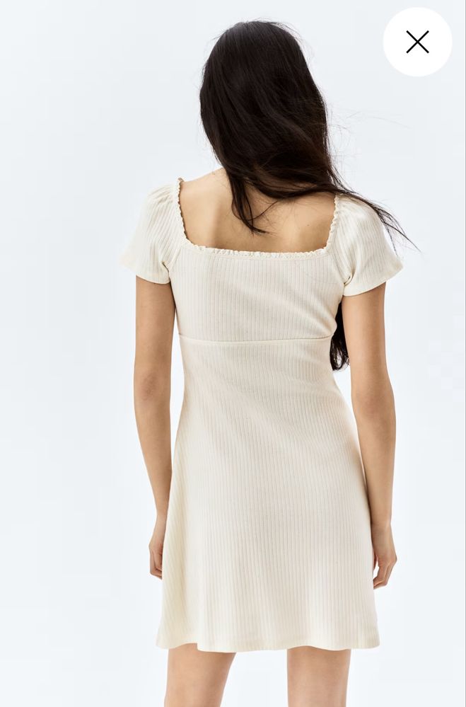 Бежеве коротке плаття H&M