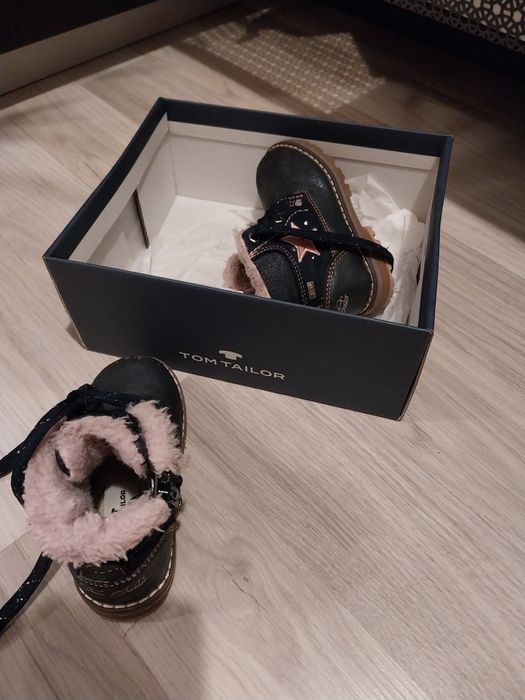 Buty dziecięce zimowe, skórzane, Tom Tailor