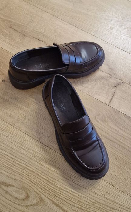 Mokasyny damskie brązowe 37