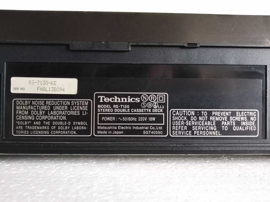 Leitor de Cassetes Duplo Technics RS-T130