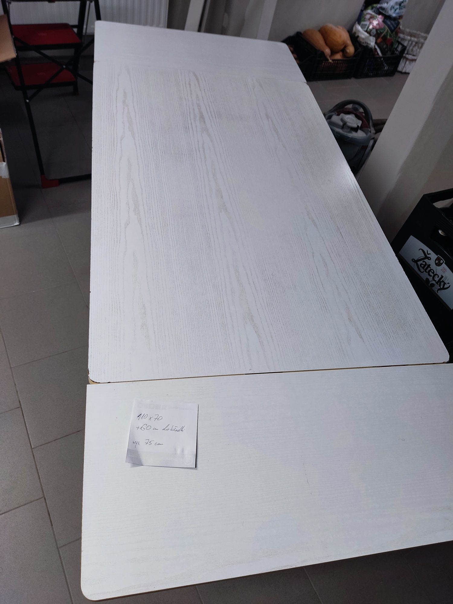 Stół rozkładany 110cm x70cm + 60cm dokładki