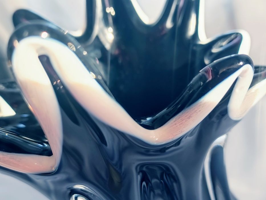 Wazon szklany Bohemia Sygnowany Czechosłowacja vintage czasy prl