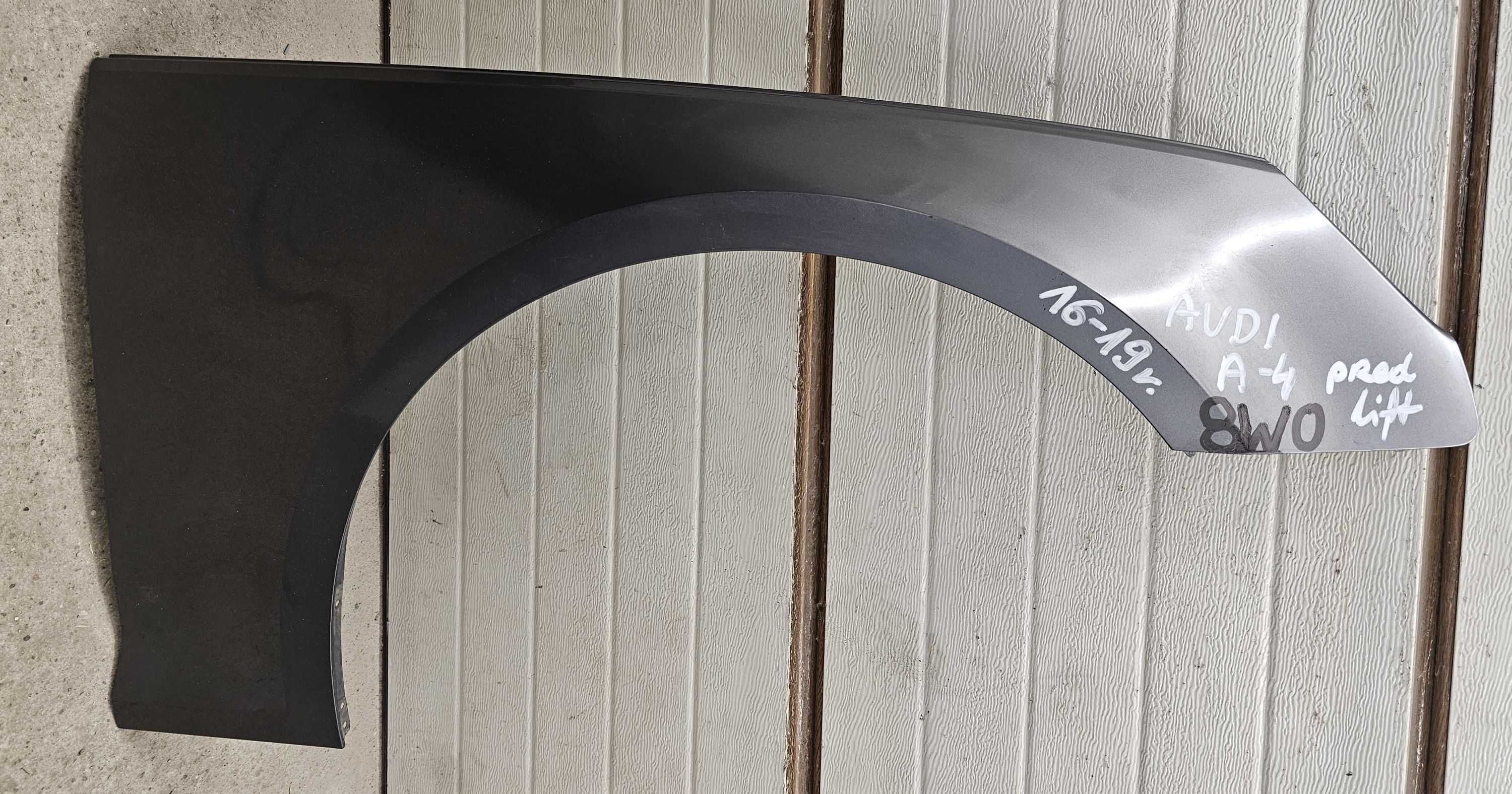Audi A4 8W0 błotnik przód przedni prawy 16-19r.przed liftingiem