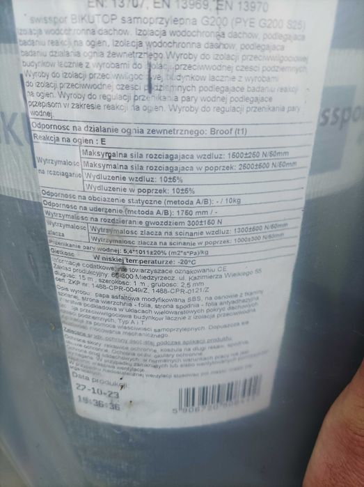 Papa samoprzylepna termozgrzewalna 2,5 mm