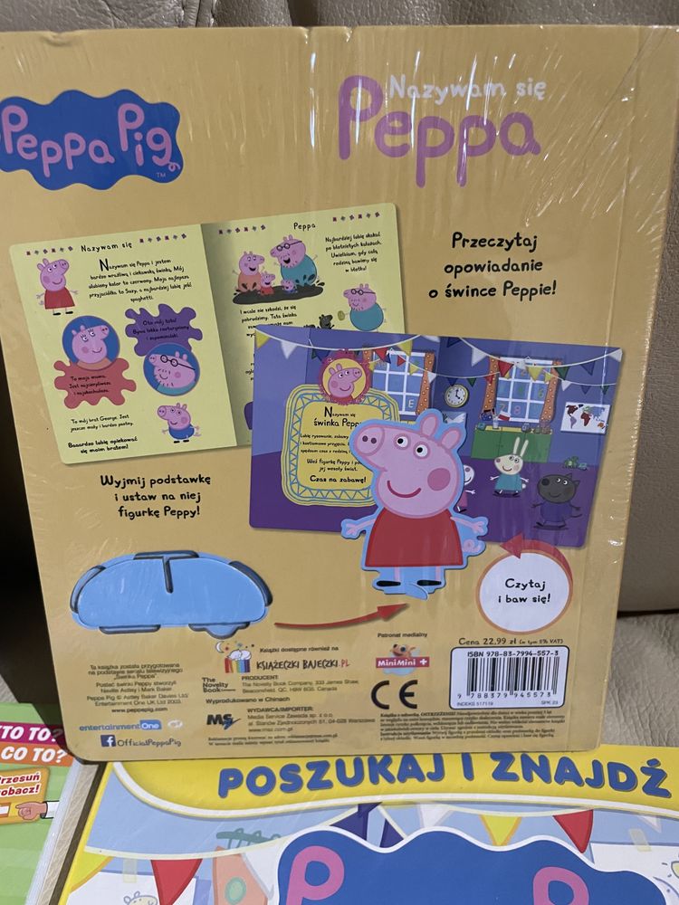 Ciekawe ksiazki Świnka Peppa rozkladanka wyszukiwanka ruchome elementy