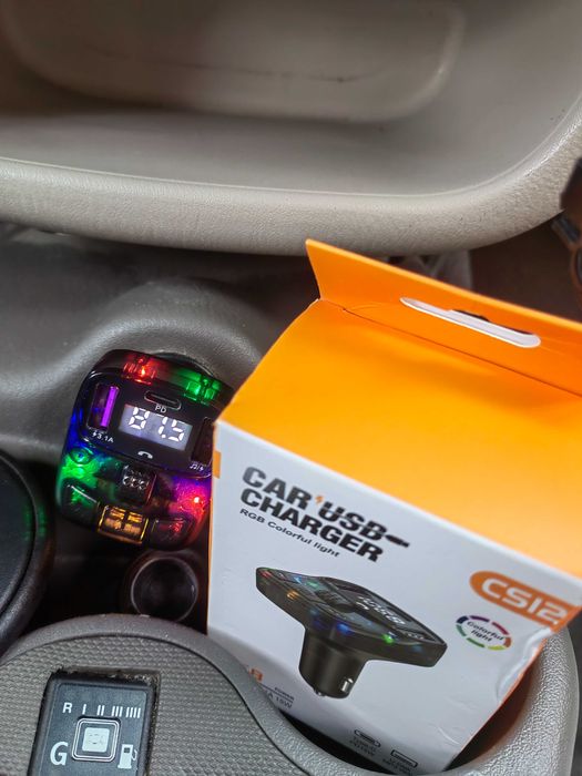 Transmiter fm- mp3 zestaw głośnomówiący 2xusb + usb c bluetooth 5.3