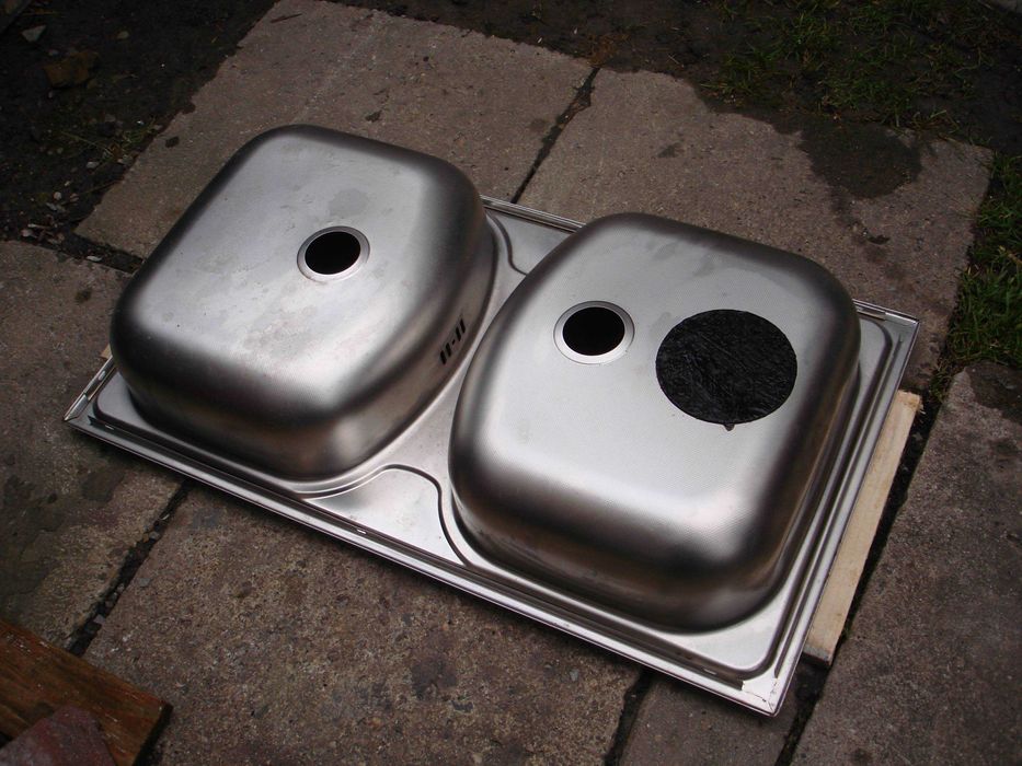 Zlewozmywak , zlew kuchenny podwójny