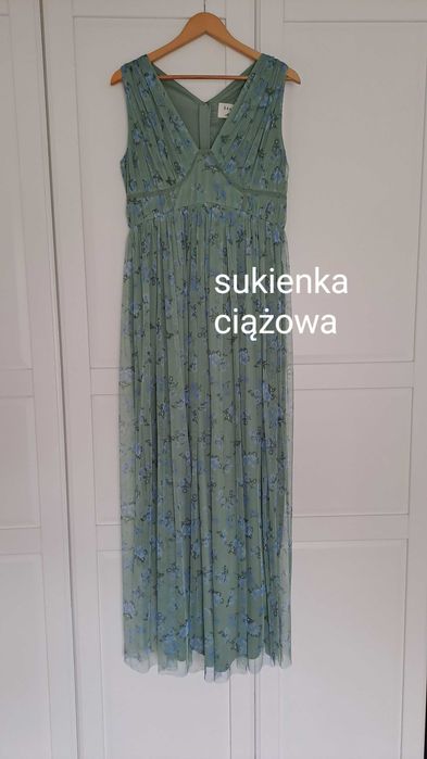 Elegancka sukienka ciążowa r.40 ślub wesele