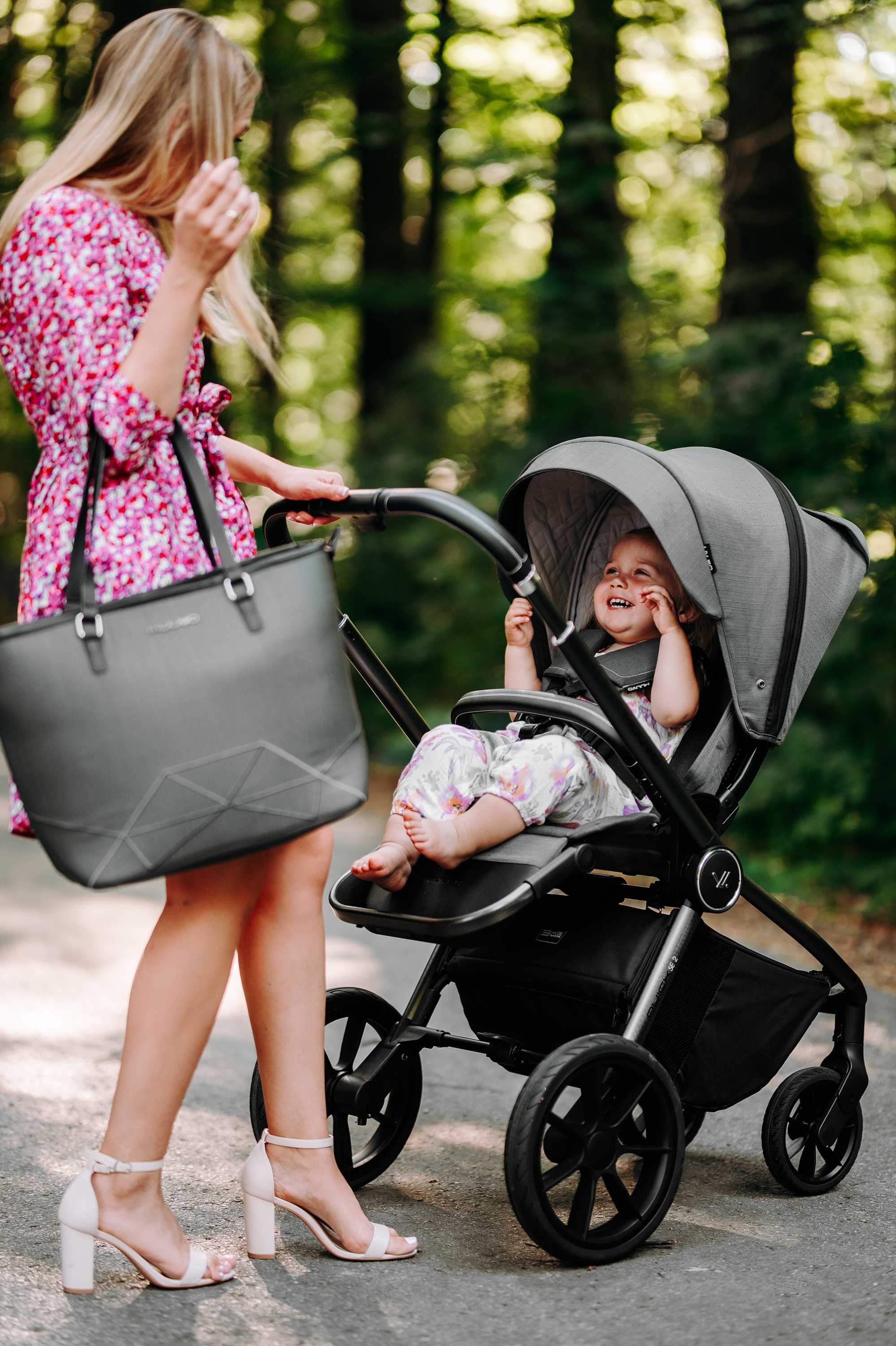 Wózek Muuvo Quick SE2 2w1 Lekki Składany Gondola+Spacerówka +Adaptery