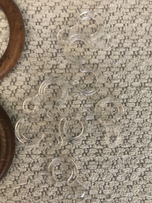 Kółka z haczykami do zasłon/ firan 9 sztuk