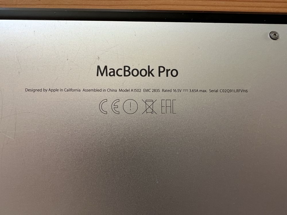 MacBook Pro Retina A1502 13” i5 2,7 GHz 16 GB RAM 256 SSD
