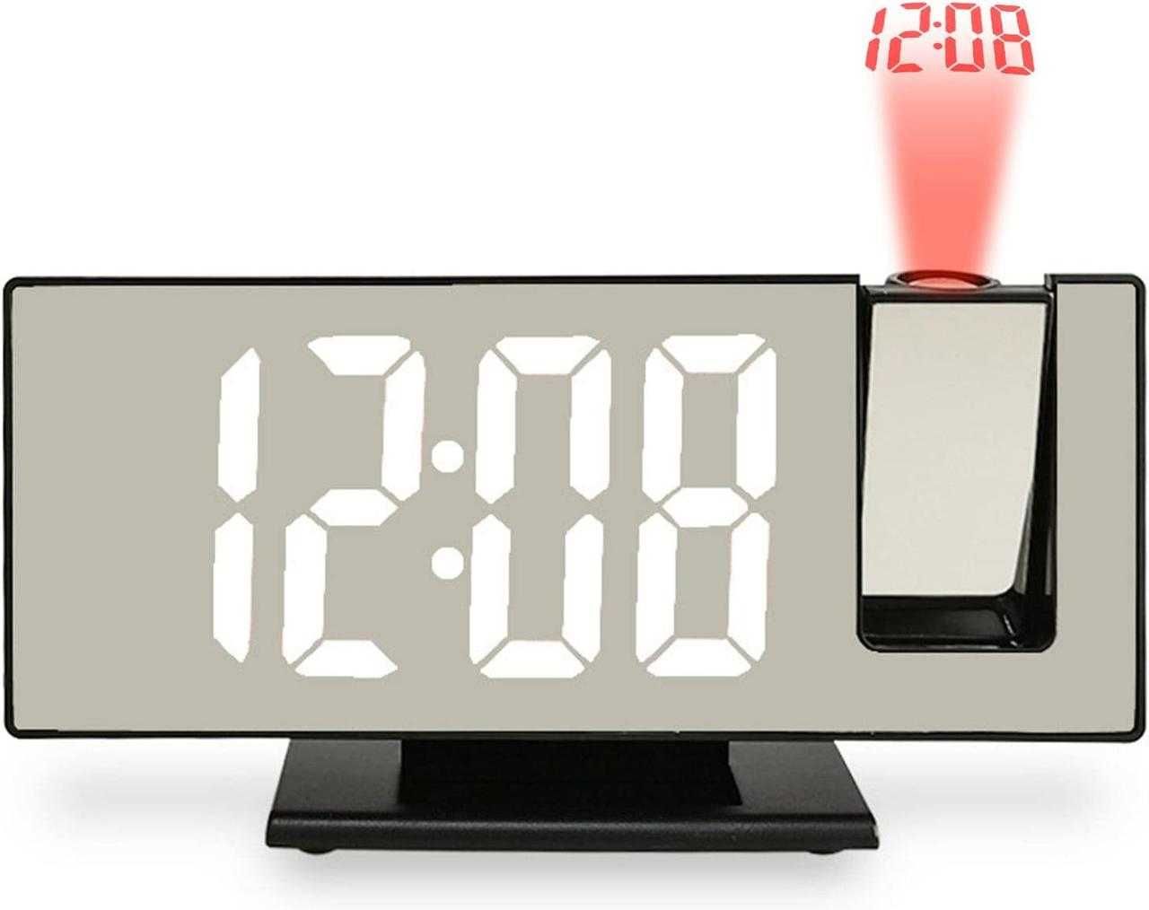 Годинник настільний з проекцією часу на стелю,LED дисплей та будильник