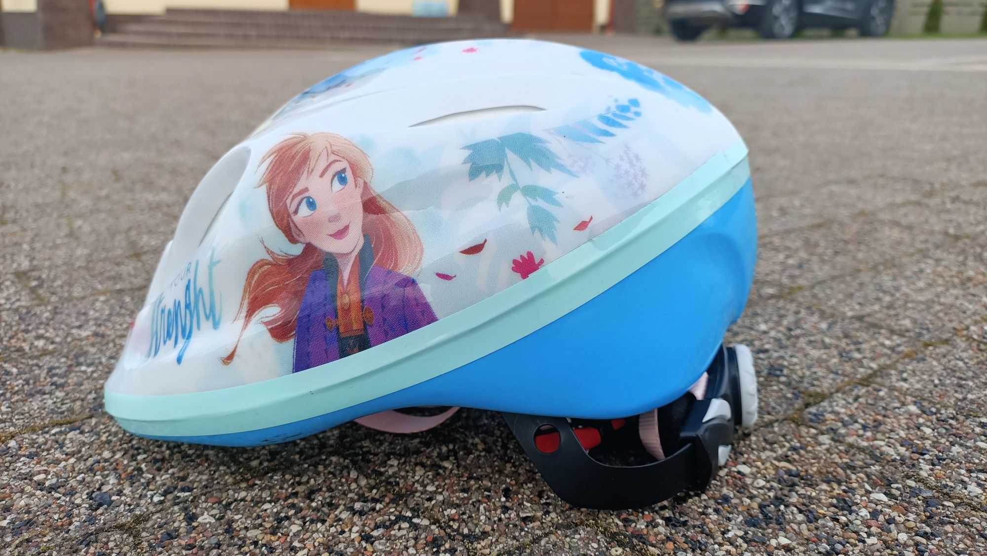 Kask rowerowy ochronny dla dziewczynki Elsa Kraina lodu na hulajnogę