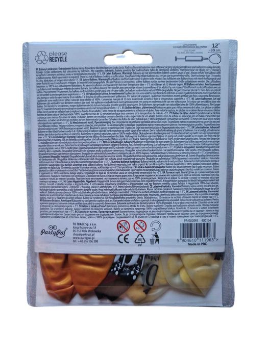 Balony na 40-te urodziny 6 sztuk