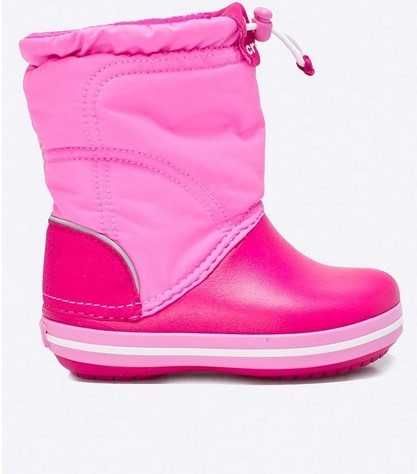 Крокс зимние сапоги детские Crocs Kids LodgePoint Boot розовые