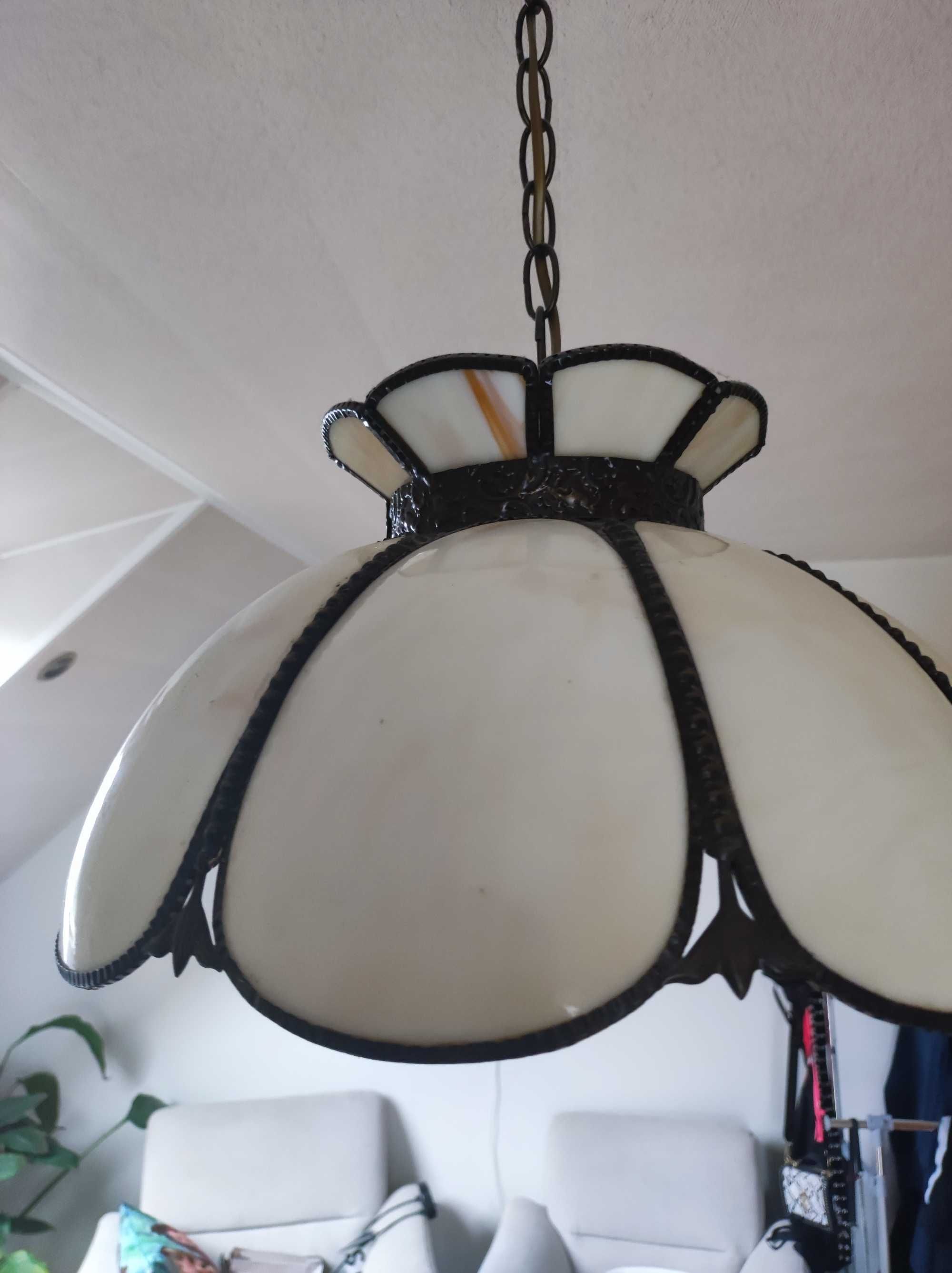 Lampa witrażowa Tiffany vintage