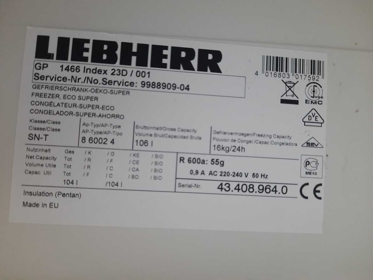 zamrażarka 4 szufladowa Liebherr GP 1466