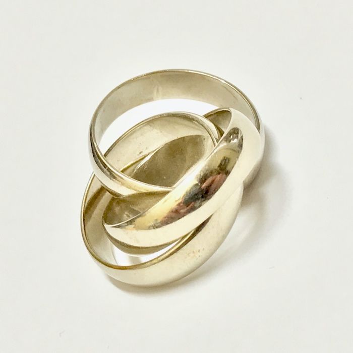 Złota OBRĄCZKA damska 14K trzy OBRĄCZKI cudowne