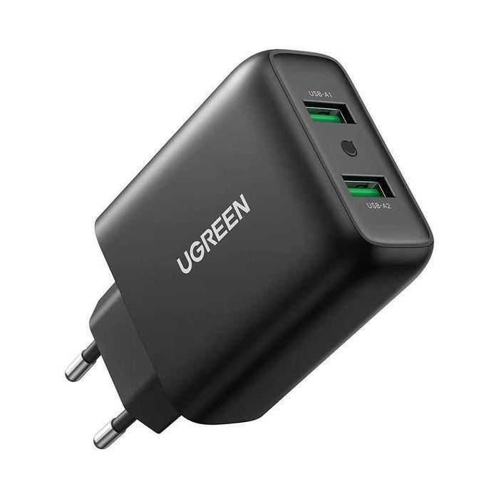 Блок питания зарядка для телефона айфон самсунг 2USB 36W UGREEN