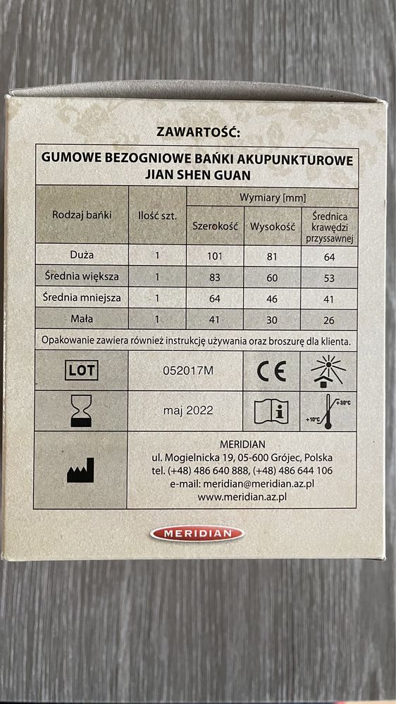 bańki akupunkturowe gumowe bezogniowe Jian Shen Guan nowe