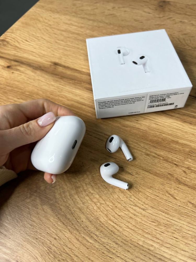 Навушники AirPods 3 1:1, Premium, аудіочіп, анімація, підтримка iOS 17